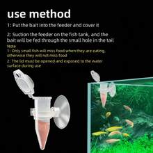 2pcs Automatic Fish Feeder, Battery-Free, Shrimp Feeding Device, Durable Cone-Shaped Feeding Cup, Suitable For Fish Tank, Aquarium - A - View 4