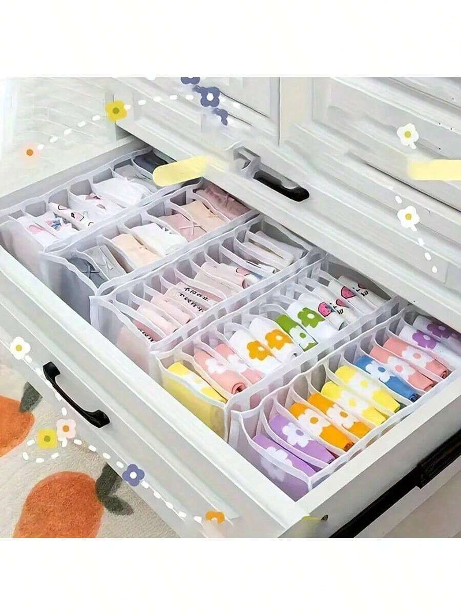 Bộ 5/3/2/1 tấm vách ngăn tủ quần áo, có thể phân chia quần áo dễ thương, đồ lót, tất, yếm, khăn tay, đa chức năng tiện lợi để cất giữ đồ (Hơi nhỏ, không phù hợp với đồ vật lớn)