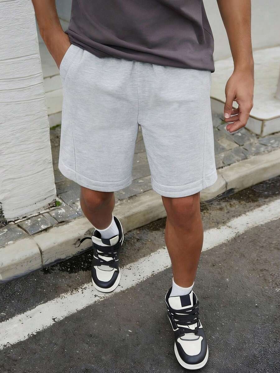 1 chiếc quần short ống đứng mùa hè dành cho bé trai và thanh thiếu niên, đa năng và thời trang. - Màu Xám nhạt - Xem 1
