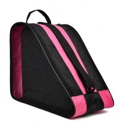 Diese Unisex-Schlittschuhtasche ist perfekt für Schlittschuhe, Rollschuhe und Inlineskates. Das geräumige, dreilagige Design mit verstellbaren Schultergurten bietet idealen Stauraum für Rollschuhe, Schlittschuhe, Quad-Skates, Inlineskates, Eiskunstlaufschuhe und Hockeyschuhe. Leicht und geräumig, kann sie auch als Skateboardtasche verwendet werden. Das perfekte Geschenk für Outdoor-Sportbegeisterte und Skater.