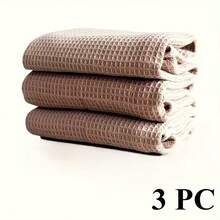 3pcs Waffle Patterned Kitchen Dish Cloths, Thick Absorbent, Lightweight Polyester Towels With Textured Grip, Suitable For Drying Dishes And Hands, Kitchen Towels - Multicolor - View 19