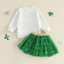 2Pcs/ Set Toddler Baby Girl Carnival Games Outfit Summer Sleeveless Lapel Collar Solid Color/Striped Vest Tops With Pleated Skirt Set - 米色 - 查看 7