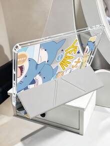 Shark Game Pattern Tablet Case Compatible With IPad Air 11-Inch M3 2025 / M2 2024, IPad Air 5th Generation 2022 , IPad (A16) 11 Inch 11th Generation 2025,Compatible With Samsung Galaxy Tab,Kindle Paperwhite 12th Gen 2024, Clear Back ,Fashion Pattern Protective Case,Autlueomatic Sleep And Wake-Up Function, Airbag Protection, Suitable For Gifts And Office Use - Multicolor - View 6