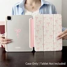 一款粉彩蝴蝶结爱心图案的平板电脑保护套 - 简约风格爱好者和追求优雅设计人士的理想之选，带笔槽，兼容 iPad 10.9/10.2/Air 第五代/Pro 11/第十代/9.7/Air 2/iPad（第七代）/iPad（第八代）/iPad Air 4/5/iPad Pro 11/iPad 第十代 10.9 英寸（2022 款）智能保护套 - 彩色 - 查看 8