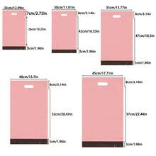 10PCS Pink Carry-Ondelivery Bag. Thick Clothing Packaging. Suitable For School, Stationery, Clothing, Party Gift Shipping Packaging Supplies, Graduation Season, Wedding Season Gift Packaging - Pink - View 3
