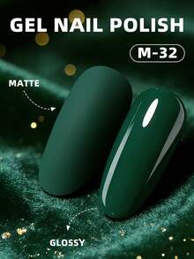 1瓶15毫升绿色纯凝胶指甲油，持久浸润式UV/LED光疗，高饱和度，坚固耐用，沙龙级设计，适合女性指甲 - 綠色 - 查看 7