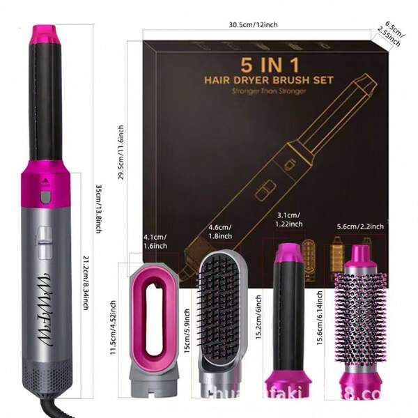 Fünf-in-Eins-Heißluftkamm Multifunktions-Styling-Haartrockner Vollautomatischer Lockenstab Universal-Haartrockner Kamm-Haartrockner