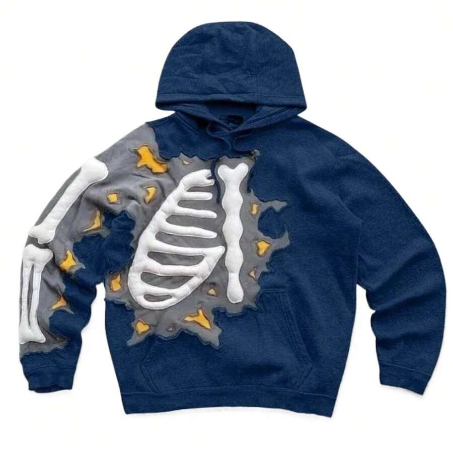 Y2K  Hip-Hop Letter Printing Hot-Selling Hoodie Personalized Street Men's And Women's Loose Zipper - YN-03 - 查看 1