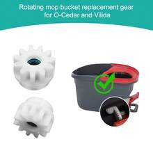 Yuunaie 1/2/4pcs Replacement Gear For O-Cedar Easy Wring 1/2 Bucket Spin Mop System, Easy Assembly High Quality Mop Bucket Accessories, Suitable For Kitchen, Bathroom Cleaning, Student Supplies - White - View 3