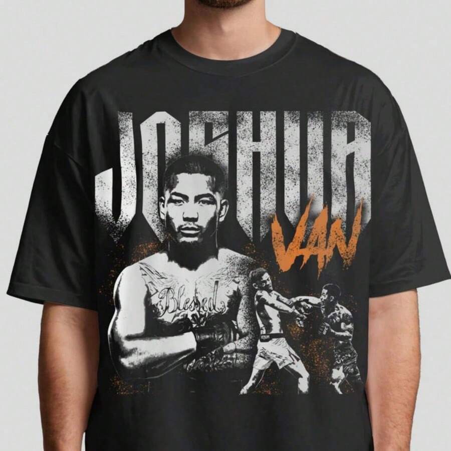 Joshua Van Retro Tee_ Y2K Streetwear Martial Arts Shirt - Black - View 1