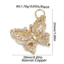 1pc Copper Micro-Inlaid Zirconia Fashionable Minimalist Mini Animal Butterfly Elephant Squirrel Pendant, High-End DIY Bracelet Necklace Backpack Earrings Jewelry Accessories - Multicolor - View 13