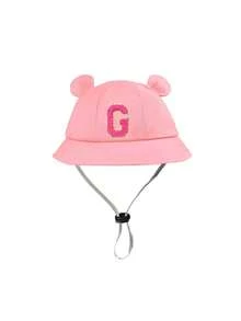 Mũ chống nắng đi biển màu hồng có thể điều chỉnh, thoáng khí, in 26 chữ cái theo yêu cầu, phù hợp cho trẻ em, trẻ nhỏ, bé gái, các hoạt động ngoài trời, sử dụng hàng ngày, quà tặng sinh nhật. - Hồng - Xem 5