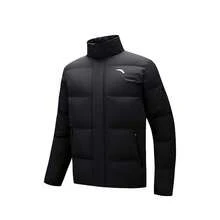 Anta 安踏面包男士2025冬季新款保暖立领棉质羽绒服短款加厚外套 - 基礎黑-4 - 查看 3