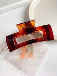 1个女士方形鲨鱼爪发夹，大号，优雅设计，适合女性