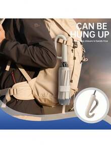 便携式旅行伞，小巧耐用，防风，反向折叠设计，带有安全反光饰边，适合汽车和户外旅行