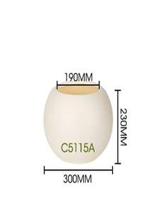 1/2pcs Simple Elegant White Spherical Weatherproof Plastic Planter - For Indoor/Outdoor Use, Suitable For Artificial Plants, Succulents, Ferns, Ideal For Home Decor, Office Placement, Suitable For Snake Plant, Pothos, Ferns - Multicolor - View 29