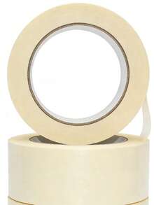 5 Rolls White High Adhesive Masking Tape, Crepe Paper Decoration, Cover Cracks, Paint Spraying, Single-Sided Masking Tape