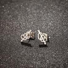 1 Pair ‌ Fashionable Heart-Shaped Arrow-Ear Studs ‌, Simple And Exquisite Style, Small And Delicate, Suitable For Daily Wear - GED738 - View 1