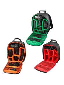 Túi đựng máy ảnh đa năng mới, túi bảo quản máy ảnh chống nước, túi đựng máy ảnh nhẹ unisex, túi đeo vai đôi hình chữ J, phù hợp cho máy ảnh ngoài trời, ba lô dung tích lớn (màu khóa kéo và lớp lót ngẫu nhiên) - Nhiều màu - Xem 3