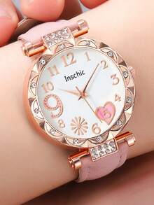 3pcs Minimalist Luxury Arabic Style Quartz Watch Set, Suitable For Family Gatherings, Parties, Gift Giving, Decoration, Perfect For Valentine's Day, Gifts For Family And Friends, Ramadan/Eid Al-Fitr Limited Edition - Multicolor - View 7