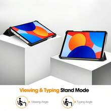 Case For Redmi Pad SE 8.7 Tablet Protective Case, Three Fold 8.7 Inch Automatic Sleep Wake-Up Hard Shell, Black, Dark Blue, Dark Night Green - Multicolor - View 6