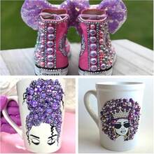 2368pcs 3-10mm Mixed Pearl Resin Rhinestone Flat Back Pearl Decoration DIY Accessories For Phone Case, Mirror, Cup, Crafts, Shoes - Light Purple-green - View 6