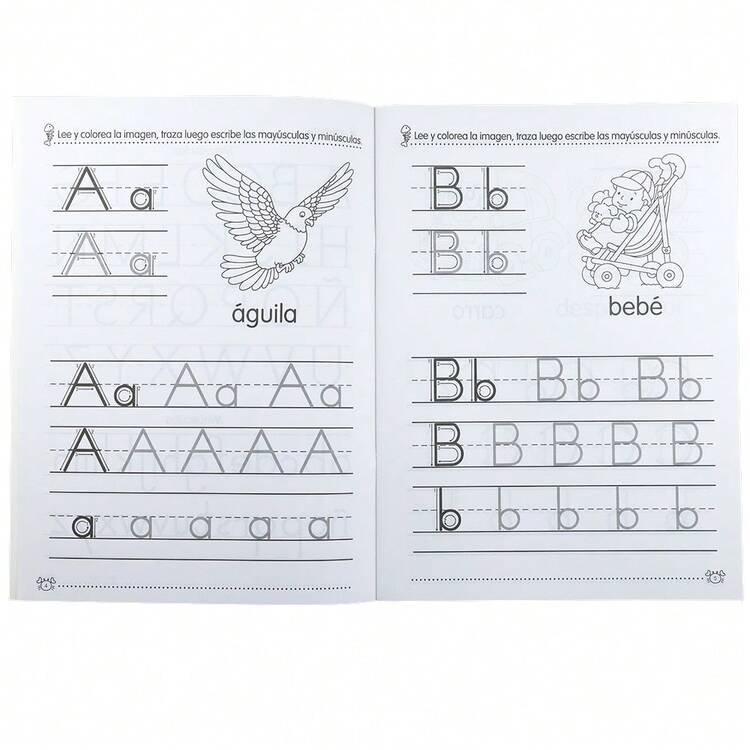 Spanish Alphabet Tracing Workbook, Suitable For Beginners, Learn Spanish Alphabet, Includes Writing Practice Of Common Spanish Vocabulary, Early Learning Activity Book For Children, Ideal For Home Education And Classroom Teaching. - Multicolor - View 2