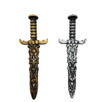 1pc Plastic Sword, Fake Knife, Pirate Costume Accessory, Suitable For Role-Playing Games, School Plays, And Video Props. This Novel Product Will Definitely Bring You A Unique Surprise, And You Can Use Them For Halloween, Role-Playing Parties, Costume Balls, Carnivals, Photography, Performances, And Other Holiday Parties.