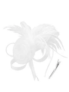 1pc Women Floral Headpiece, With Headband & Hair Clips, Suitable For Ladies & Girls To Wear At Tea Parties,Summer,Beach,Hat,Holiday,Travel - A - View 2