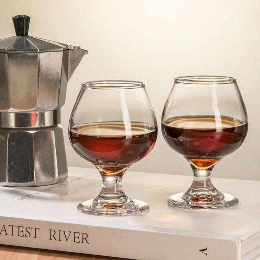 6 Peças Conjunto de Copos para Drinques, Adequado para Bourbon, Conhaque, Drinques, Bebidas Alcoólicas, Copos para Lava-Louças, Suprimentos para Camping, Suprimentos para Festas, Reuniões com Amigos, Jantares Familiares - transparente - Visão 1