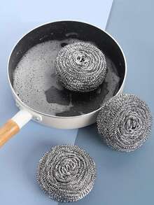 12pcs Kitchen Steel Wool Cleaning Brush - Suitable For Powerful Cleaning Of Tableware, Pots, Ovens, Grills, And Sinks | Multi-Purpose Stainless Steel Utensil And Sink Cleaning Brush