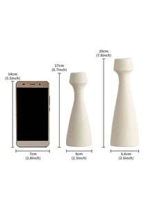 1 bucată Suport de lumânare din ceramică în formă asimetrică, stil natural, design modern minimalist, se potrivește cu cești înalte pentru lumânări, potrivit pentru masă, petrecere, decor camera de zi, decorarea mesei de sufragerie - Multicolor - Vizualizare 13