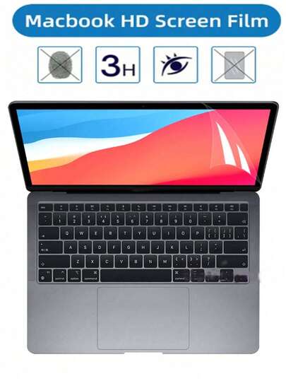 1 pieza Protector de pantalla PET de alta definición y alta transparencia, cobertura de pantalla completa, fuerte anti-huellas dactilares, tacto sensible, película protectora, protector de pantalla compatible con MacBook/productos electrónicos/suministros de oficina/accesorios de computadora/protector de pantalla de computadora