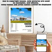 1 Customized Album Poster - Canvas Music Wall Painting, Album Cover Printing, Optional Album, Song Track List Printing, Album Art Poster, Frameless, Reusable Fashion, Modern Customization, Personalized, Unique Gift For Him Or Her, Boyfriend, Girlfriend, Dad, Mom, Family, Friends, Pet Anniversary, Mother's Day, Birthday, Father's Day, Graduation Ceremony, Wedding, Home Dining Room, Bathroom, Living Room, Bedroom, Tea Room - Multicolor - Album - View 5