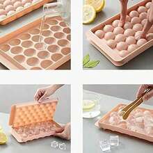 1pc Pink PP Ice Ball Mold | Creative Ice Cube Tray, Suitable For Kitchen And Beverages - Great For Making Cocktails, Whiskey And Party Drinks - Pink - View 10