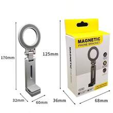 Magnetic Car Phone Holder, Plastic Foldable Slouchy Rotating Compact Portable Magnetic Phone Stand - Multicolor - View 4