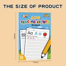 Children's Cursive Alphabet Practice Notebook: 26 Uppercase And Lowercase Letter Practice Pages And Word Practice - White - View 12