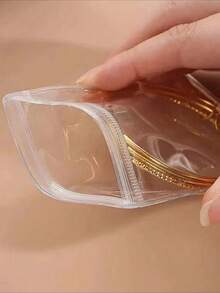 20/5个装 PVC 透明可重复密封首饰袋，透明拉链首饰袋，抗氧化首饰袋，首饰收纳袋，独立首饰收纳袋，防尘透明首饰收纳袋，首饰盒，收纳袋，化妆刷收纳盒，化妆刷架，香水收纳袋，收纳包，女士礼物，圣诞礼物，女士礼物创意 - 彩色 - 查看 7