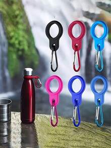 1 cái móc treo bình nước thể thao ngoài trời, giá đỡ đồ uống bền chắc, cũng có thể được sử dụng như móc leo núi di động và kẹp bình nước chạy bộ giải trí, phụ kiện ba lô thiết thực và quà tặng Giáng sinh, giá đỡ bình nước leo núi, móc khóa leo núi, chạy bộ, móc treo bình nước thể thao ngoài trời, dụng cụ kẹp bình nước bằng silicon - Nhiều màu - Xem 6