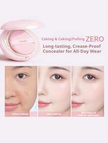 NOVO 气垫遮瑕膏，持久保湿控油粉底，适合混合性/干性肌肤，时尚少女妆容，新年、角色扮演、情人节礼物、生日、派对必备，最佳色号 - 01#白皙色 - 查看 4