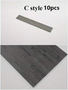 10pcs Mini Size Realistic Wood Grain Herringbone PVC Imitation Wood Flooring Model, Vintage Home Decor Natural Wood Color Herringbone Tile High Precision Detailed Texture DIY Dollhouse Accessories Miniature PVC Flooring Model Handmade Micro Landscape Scene Building Home DIY Decoration Imitation Wood Flooring Model - Multicolor - View 14