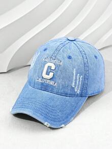 INNNEVV 1 chiếc mũ lưỡi trai nữ kiểu dáng bạc màu, in chữ, kiểu Mỹ cổ điển, có vành rộng, che nắng. - Nhiều màu - Xem 9