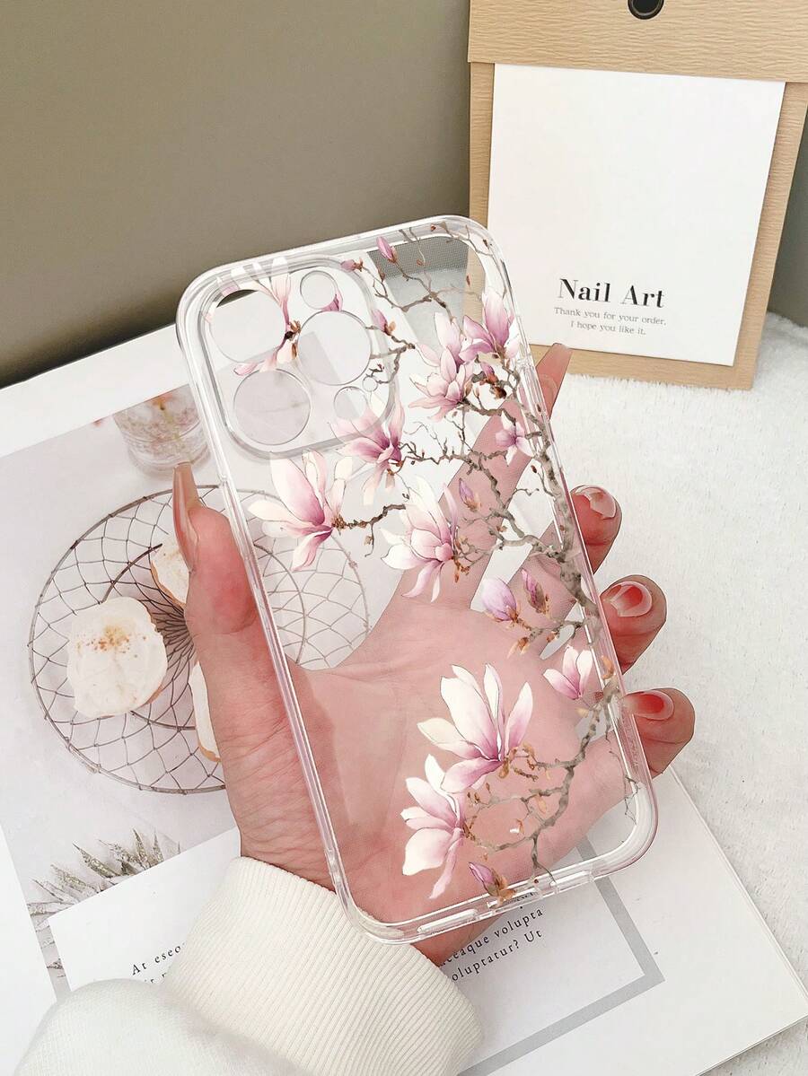 Ốp lưng điện thoại trong suốt TPU chống rơi, in họa tiết hoa nhiều màu sắc, tương thích với iPhone 15/15Pro/15Plus/15ProMax/16/16Pro/16Plus/16ProMax/17/17Pro/17ProMax, tương thích với Galaxy S23 Ultra/A14/A24, điện thoại Android tương thích với Redmi Note 12 Pro/Pixel 8/8 Pro - Nhiều màu - Xem 1