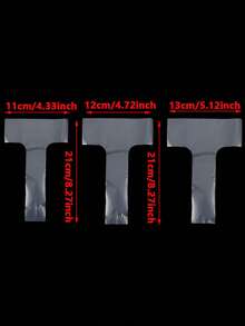 100pcs T-Shape Boba Tea Bags With Handle Transparent Cup Sleeves, Suitable For Takeout Coffee, Beverages, And Party Supplies - Multicolor - View 3