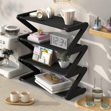 4-Tier Simple Black Storage Rack/Shoe Rack, Easy Assembly Without Tools, Portable And Movable, Space-Saving Design - Black - View 11