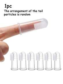 Multi-Piece Set Clear Silicone Pet Toothbrush Cat & Dog Finger Toothbrush Kit – Soft Silicone Pet Dental Brush, Ideal For Cat Teeth Cleaning & Puppy Oral Care - Clear - View 10