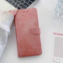 牛皮翻盖防震手机壳，带支架，高品质印花设计，适用于苹果 17 Pro Max/15 Pro Max/14 Pro Max/13 Pro Max/12 Pro Max/11 Pro Max/XS Max/7/8 Plus、11/12/13/14/15 Pro Max、三星 Galaxy S10/20/21/22/23/S24U/A05/A14/A24/A25/A34/A54、Note 11/12/13 Pro、荣耀 70/90/X7/X8/X6/X9 系列 - 粉色 - 查看 1