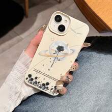 /This TPU lychee-textured phone case features a sci-fi romantic planet rose pattern and is suitable for  17/16/16Pro/16e/16ProMax/16Plus/15/15Plus/15Pro/15ProMax, 14/14Plus/14Pro/14ProMax, 13/13Pro/13ProMax, 12/12Pro/12ProMax, 11/11Pro/11ProMax, 7/8Plus, and XR/Xs/XsMax. It's a beige color with large perforations for shock protection. - Colores mixtos 1 - Ver 2