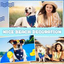 100 Pcs Ocean Dog Bandanas Bulk Pet Bibs Colorful Triangle Pet Ocean Scarf Bandanas For Medium Large Dogs Birthday Summer Beach Holiday Costume Decor - Multicolor - View 5