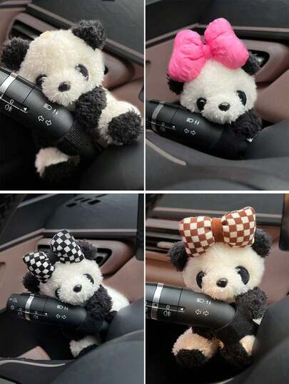 1pc Panda Car Bumper Decoration, Auto Interior Decor Accessories
